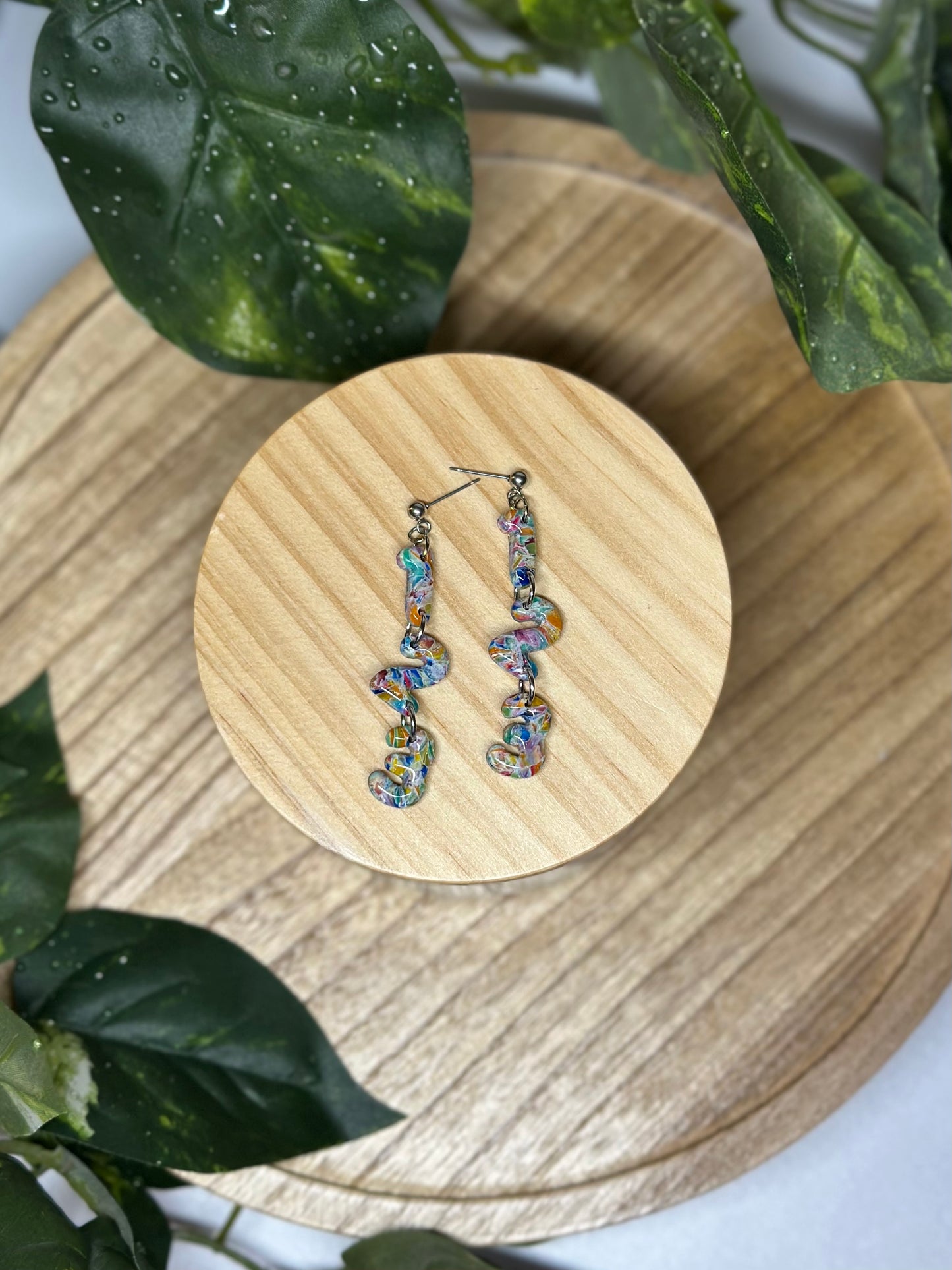 123 Earrings - Rainbow 2