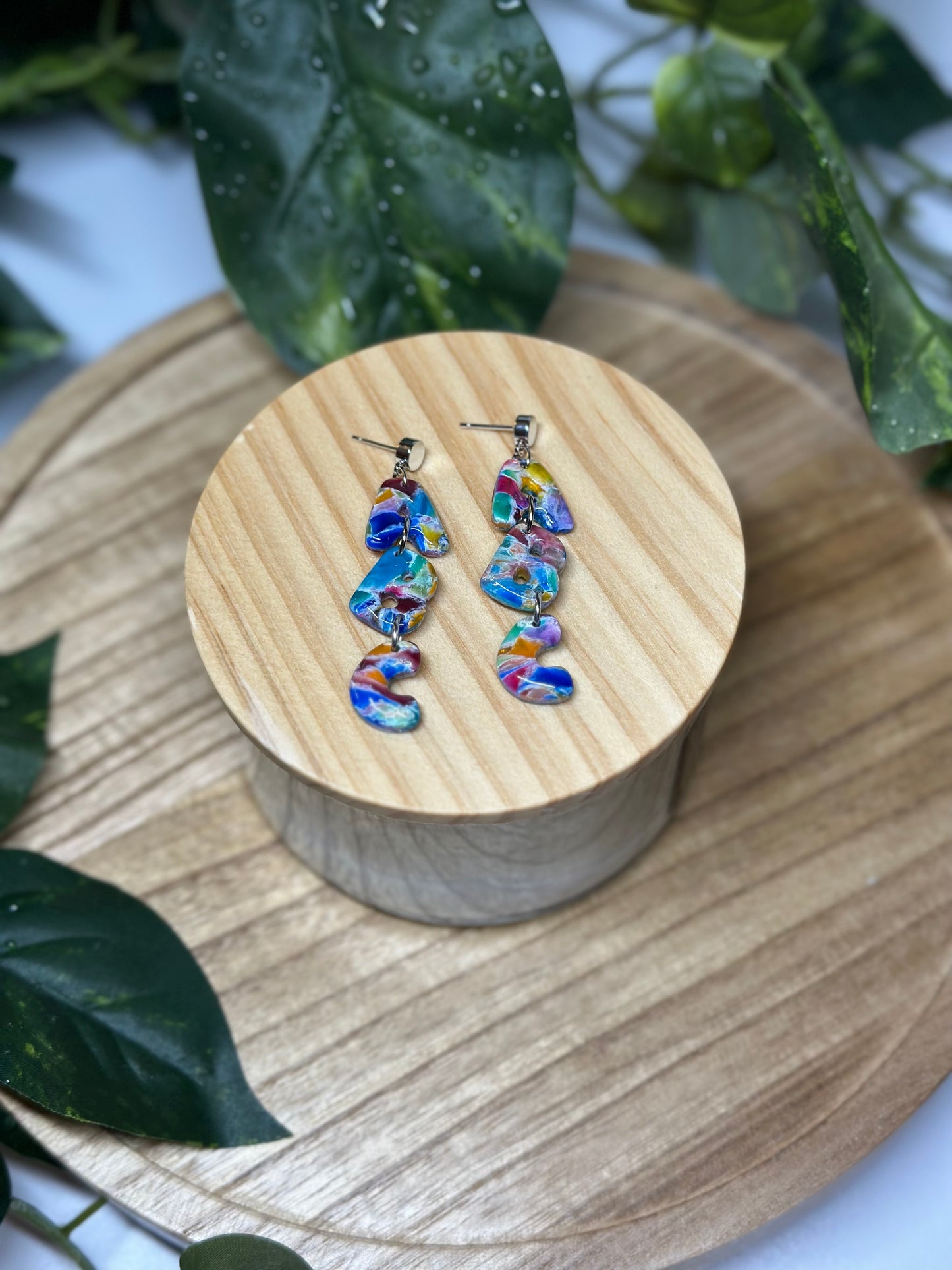 ABC Earrings - Rainbow 1