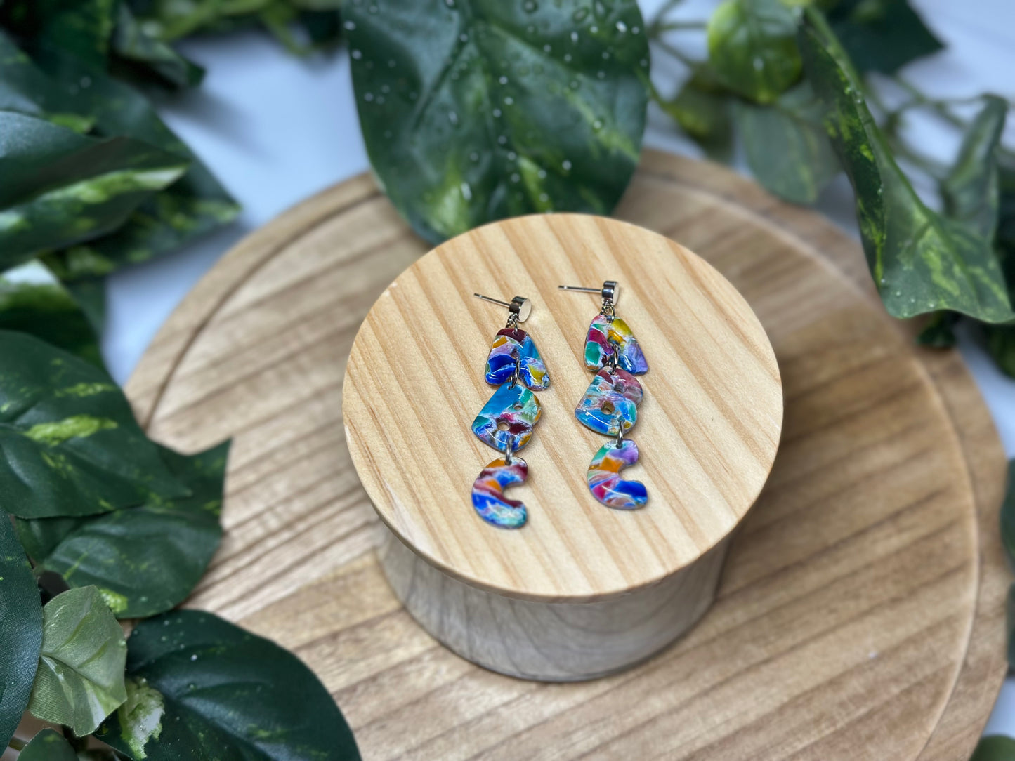 ABC Earrings - Rainbow 1