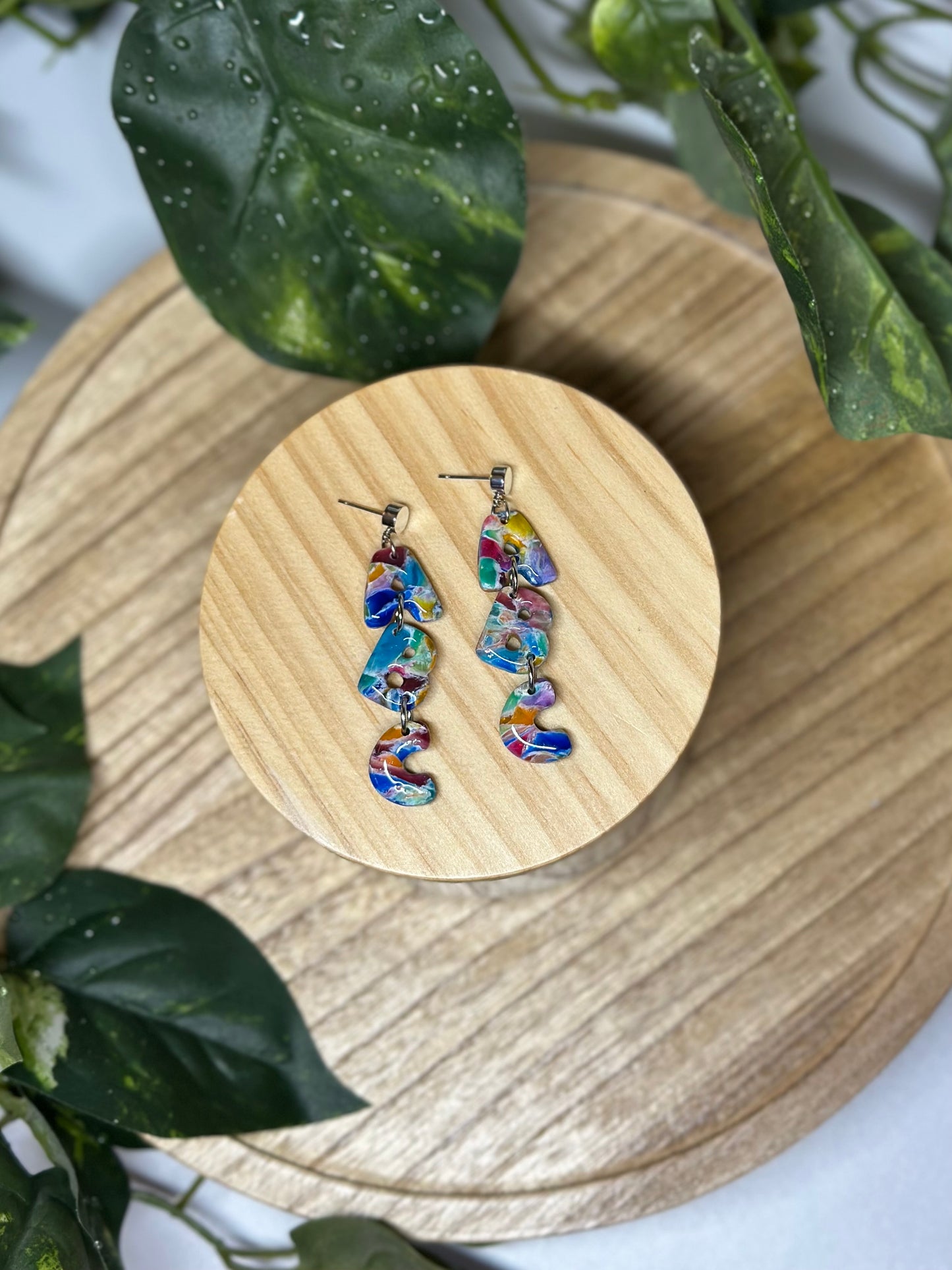 ABC Earrings - Rainbow 1