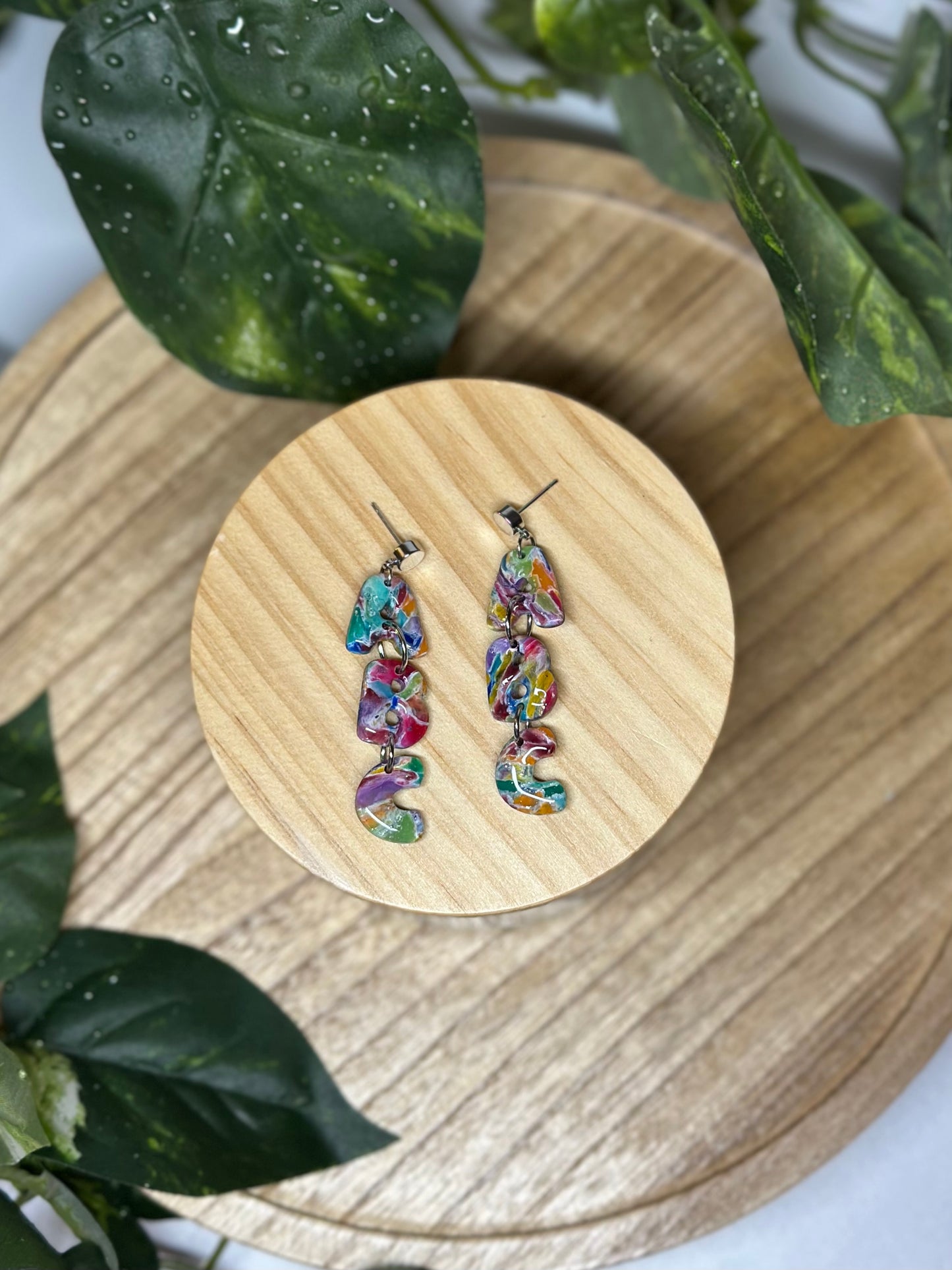 ABC Earrings - Rainbow 2