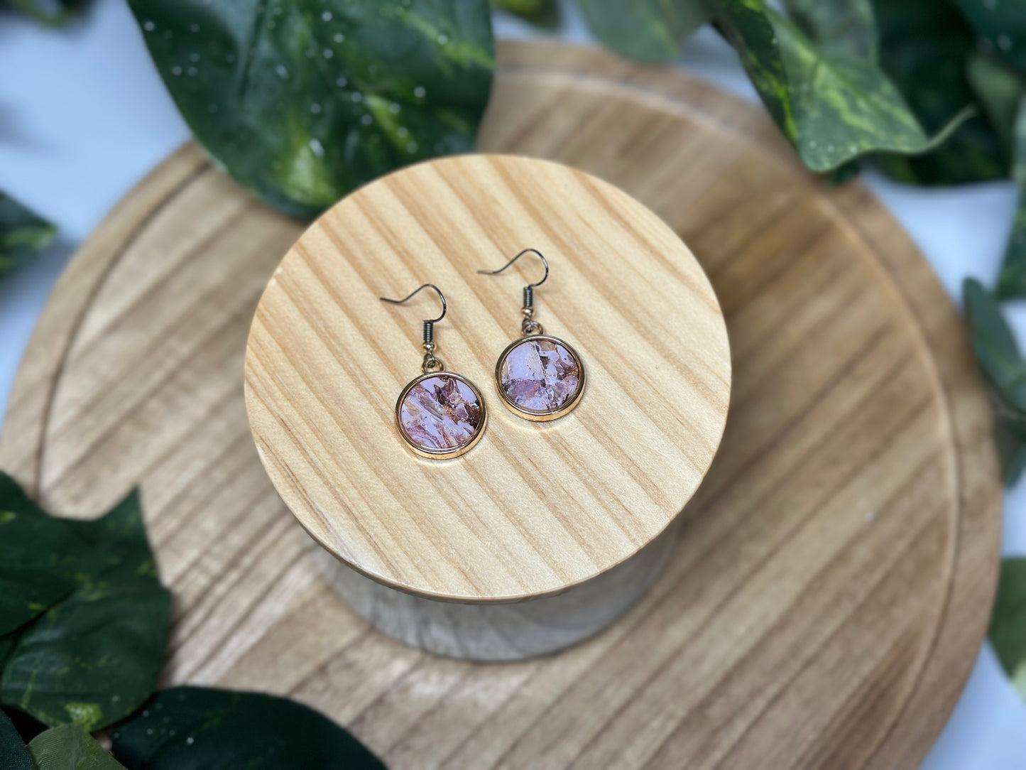 Circle Earrings - Purple 1