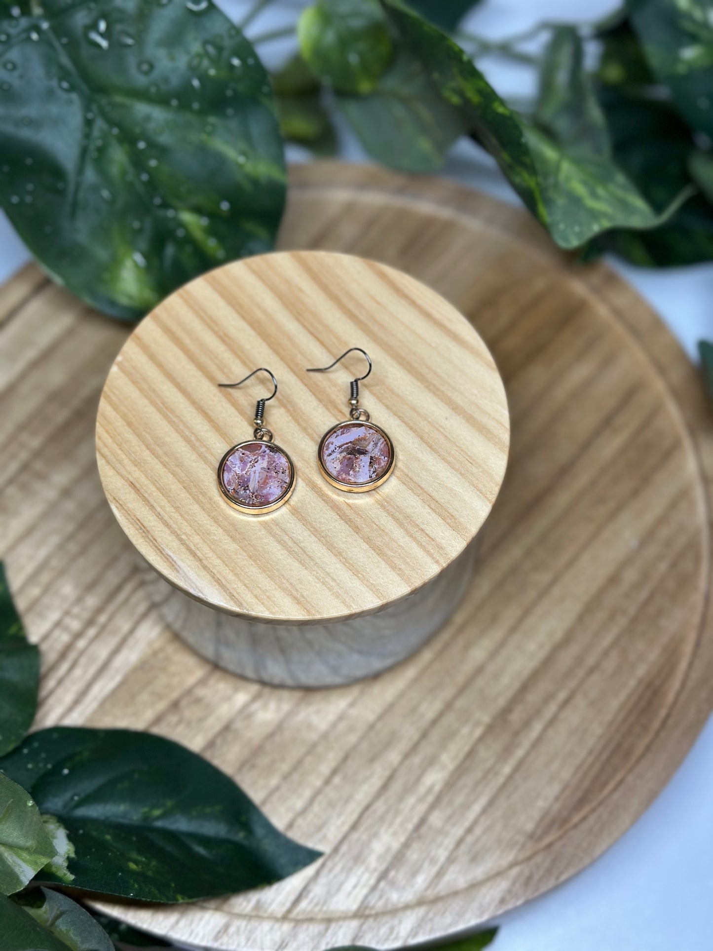 Circle Earrings - Purple 2