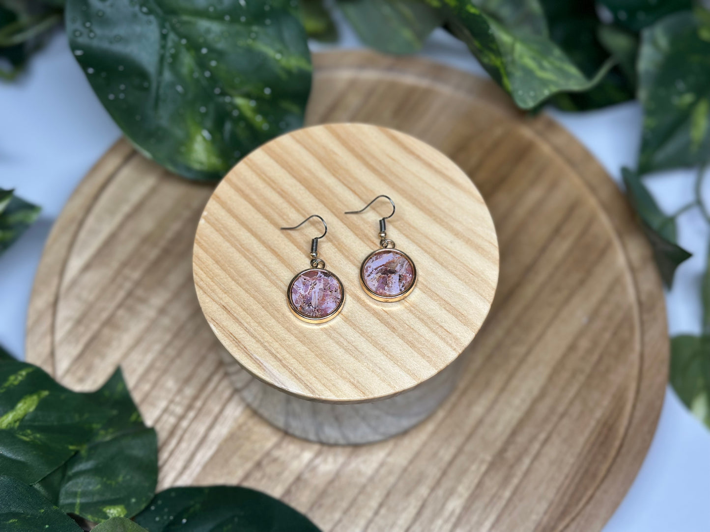 Circle Earrings - Purple 2