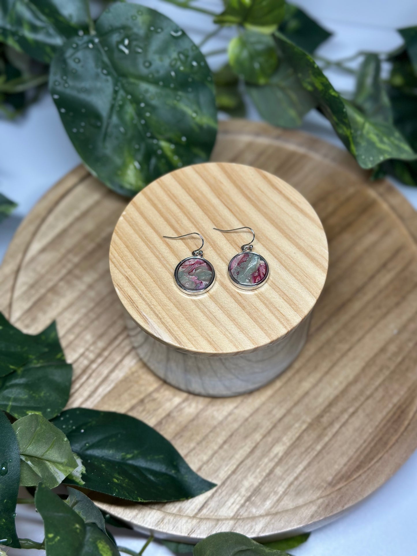 Circle Earrings - Rose 1