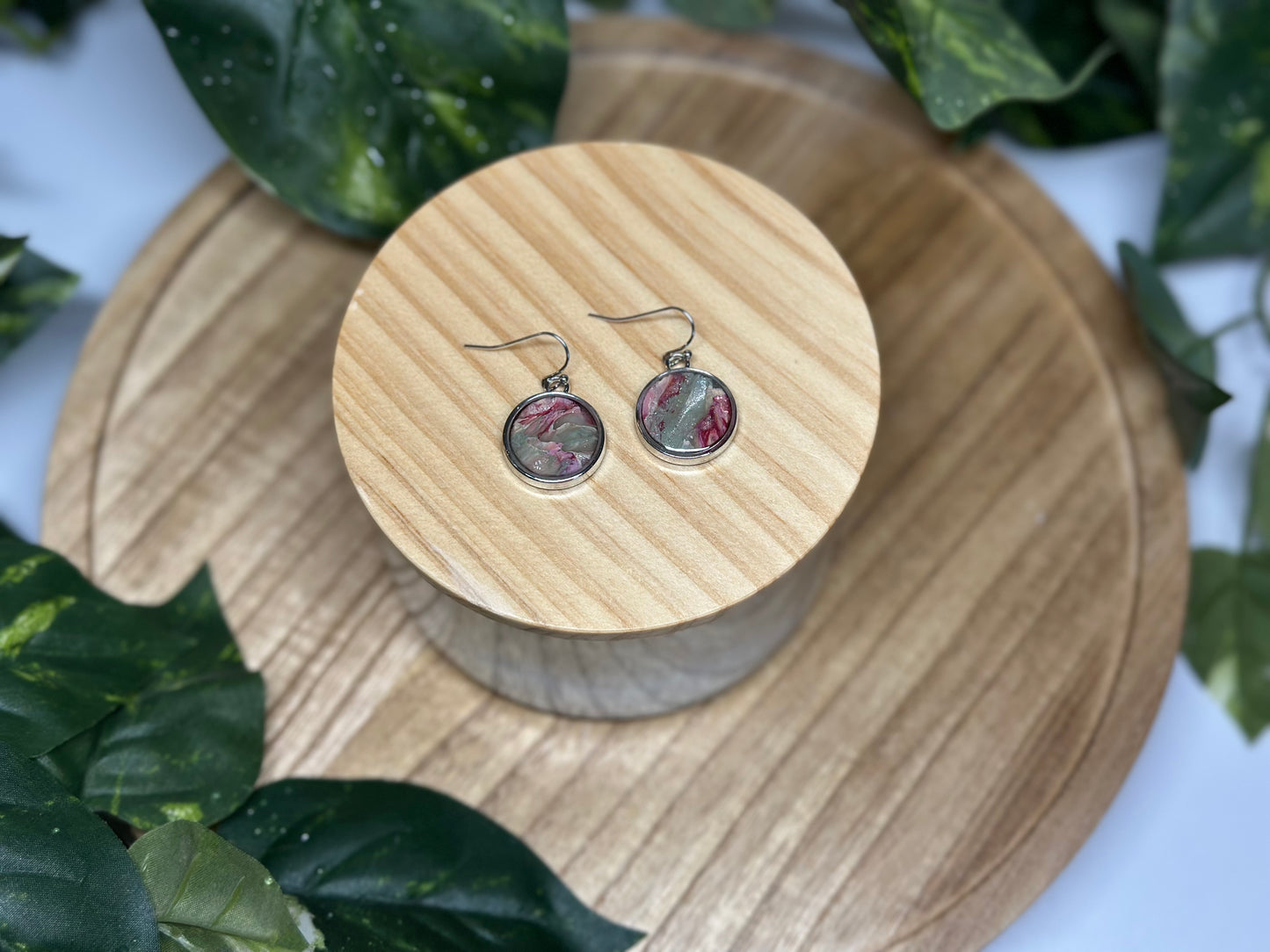 Circle Earrings - Rose 1
