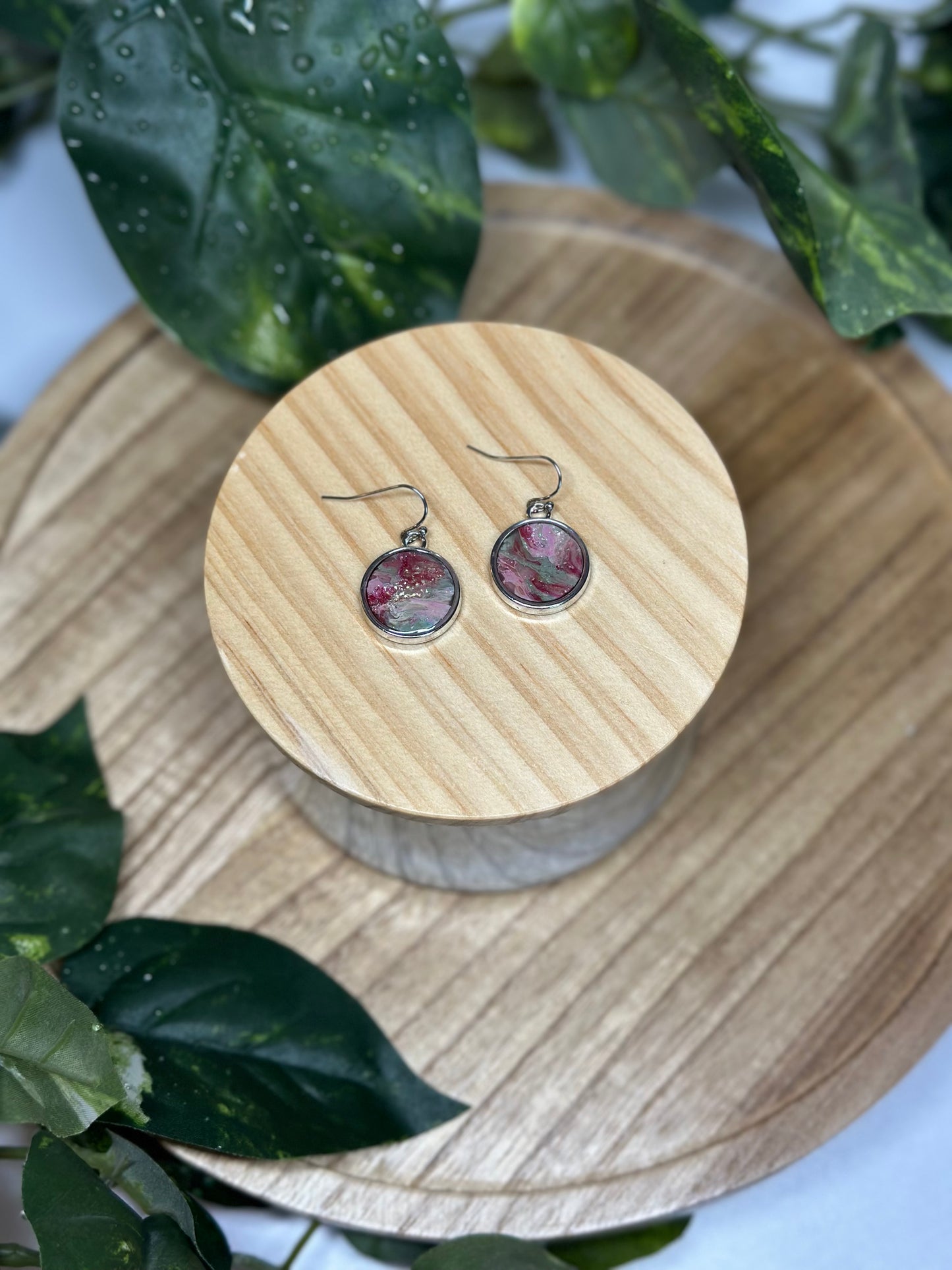 Circle Earrings - Rose 2