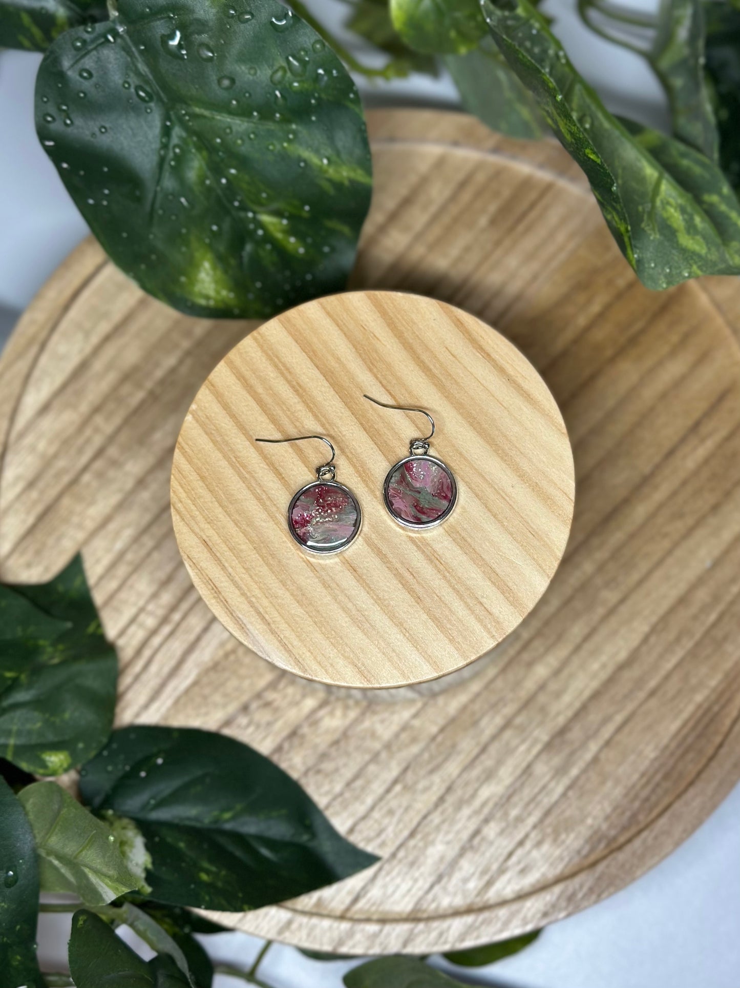 Circle Earrings - Rose 2