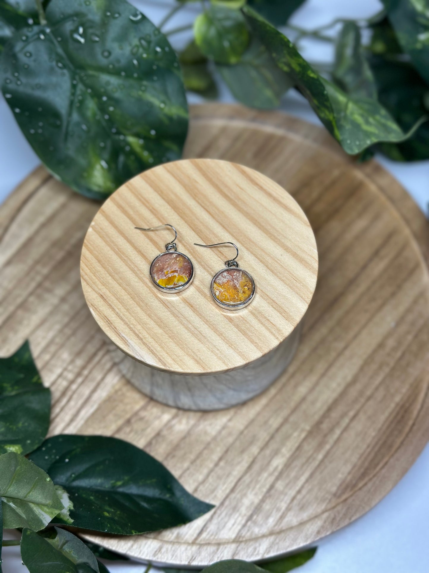 Circle Earrings - Yellow 1