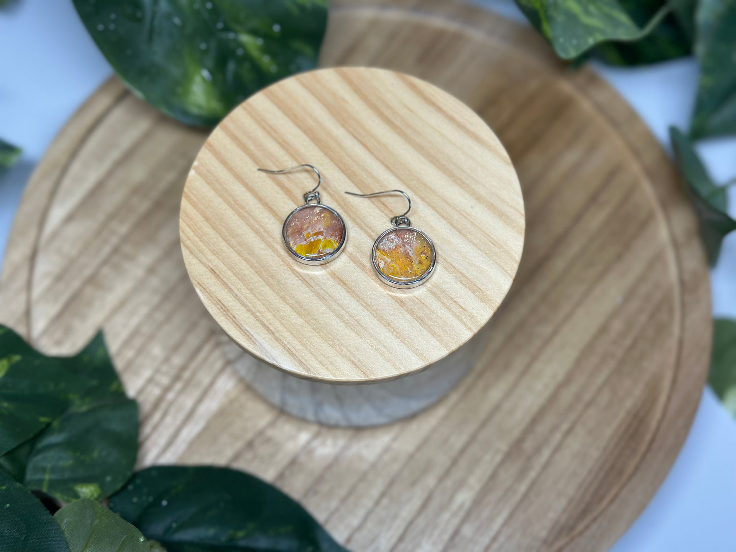 Circle Earrings - Yellow 1