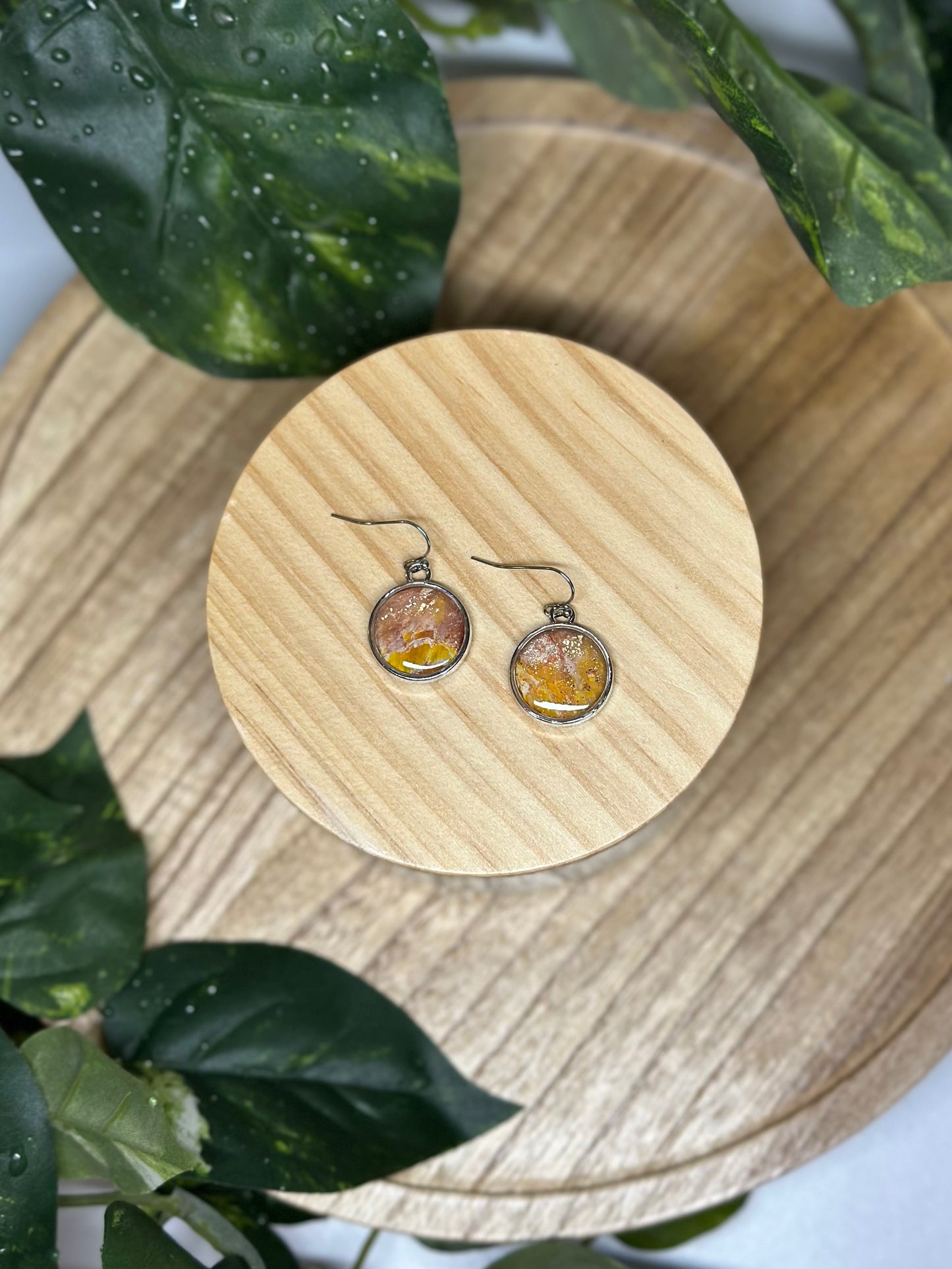 Circle Earrings - Yellow 1