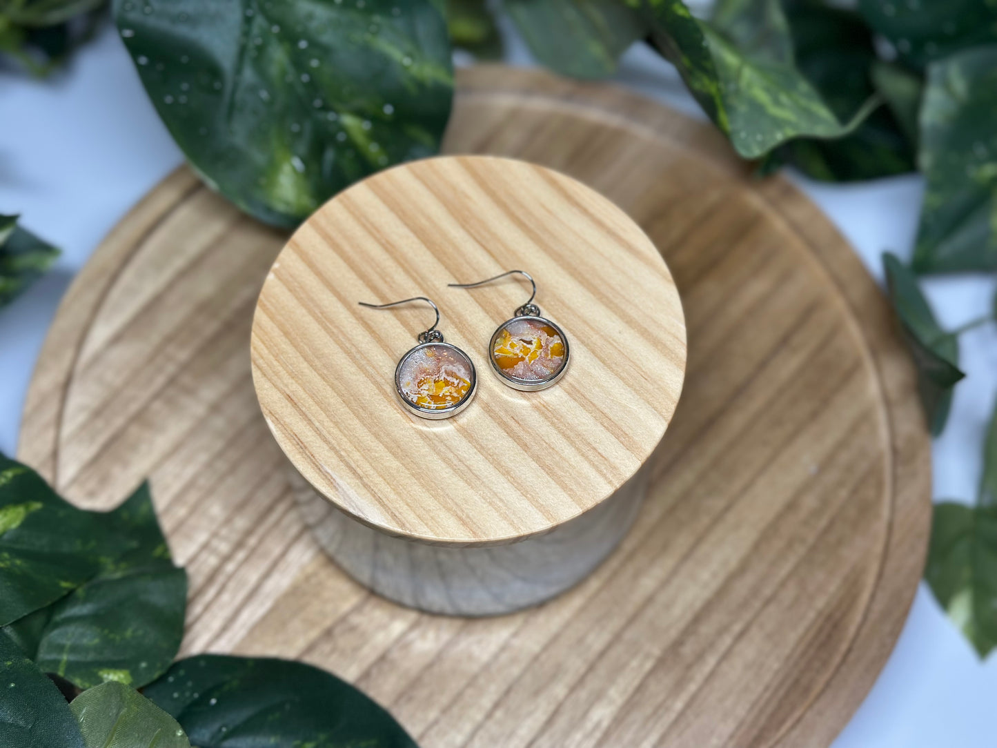 Circle Earrings - Yellow 2