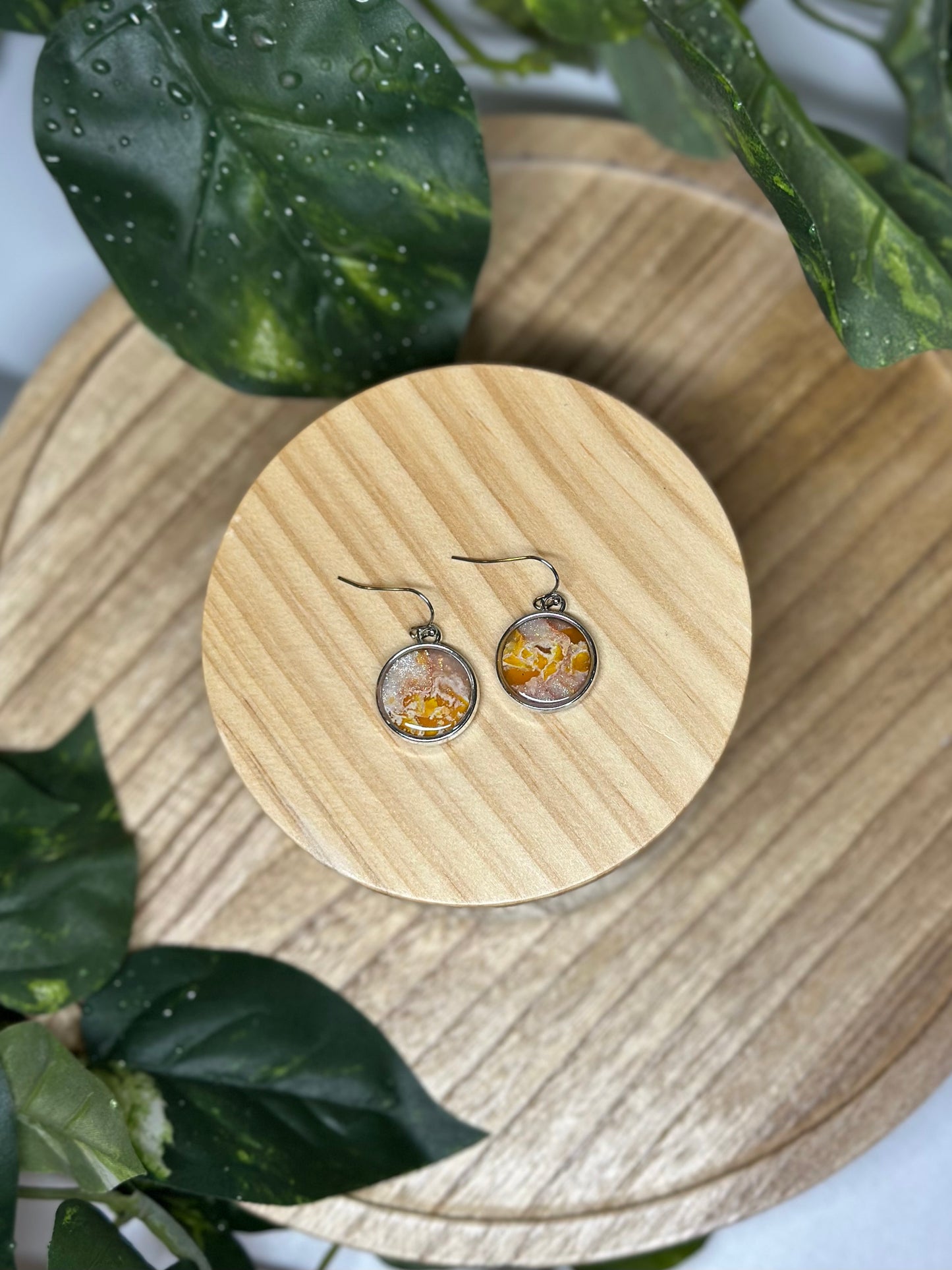 Circle Earrings - Yellow 2