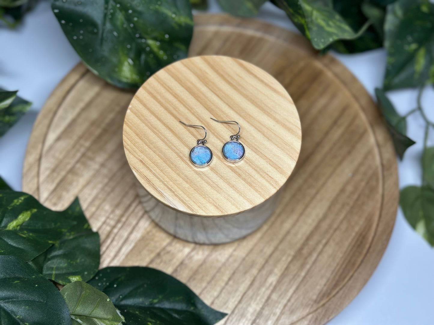 Circle Small Earrings - Cotton Candy
