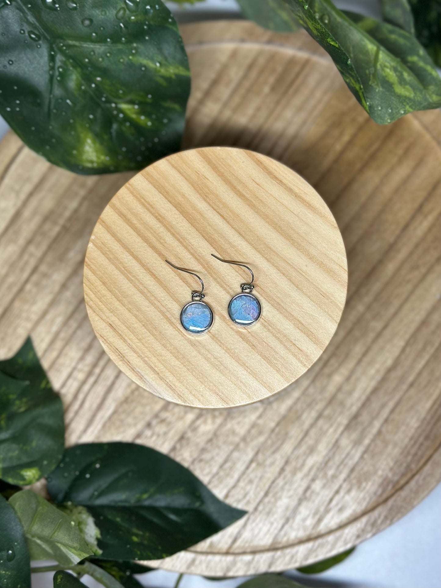Circle Small Earrings - Cotton Candy