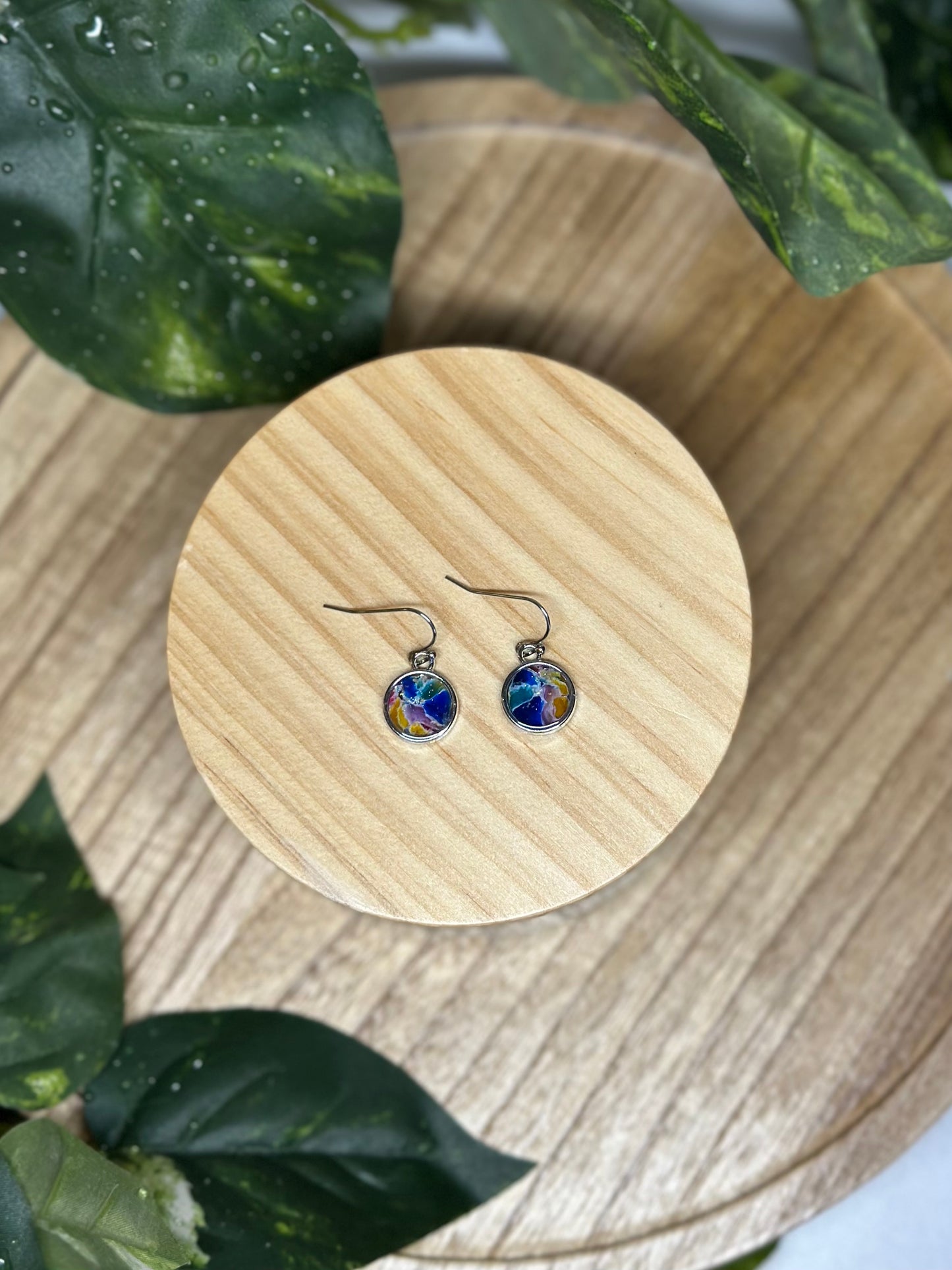 Circle Small Earrings - Rainbow 2