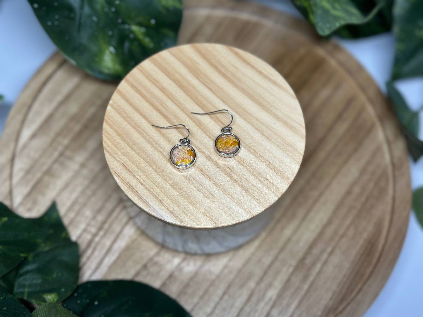 Circle Small Earrings - Yellow 1