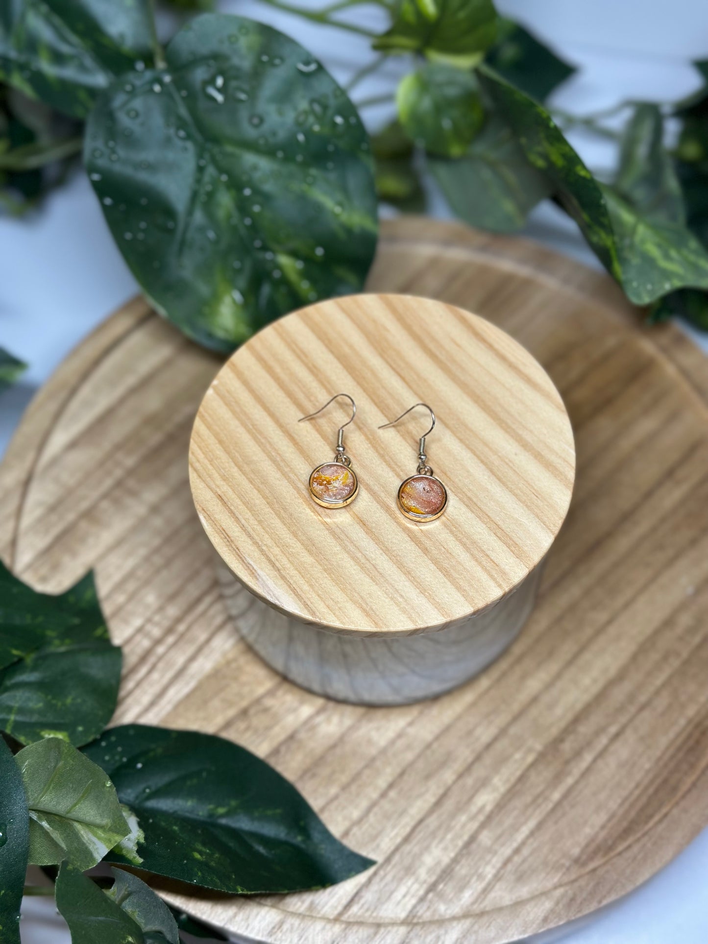 Circle Small Earrings - Yellow 2
