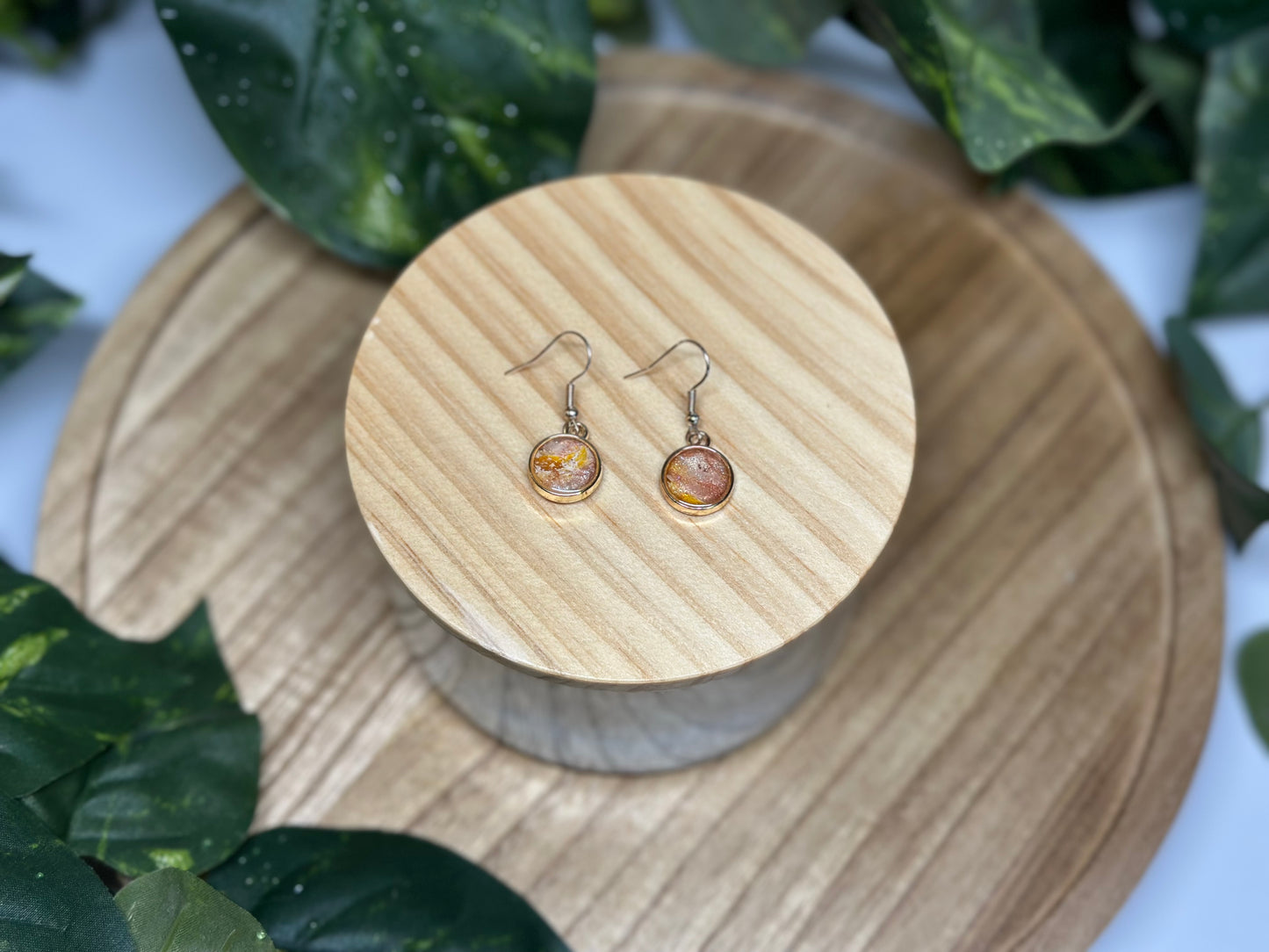 Circle Small Earrings - Yellow 2