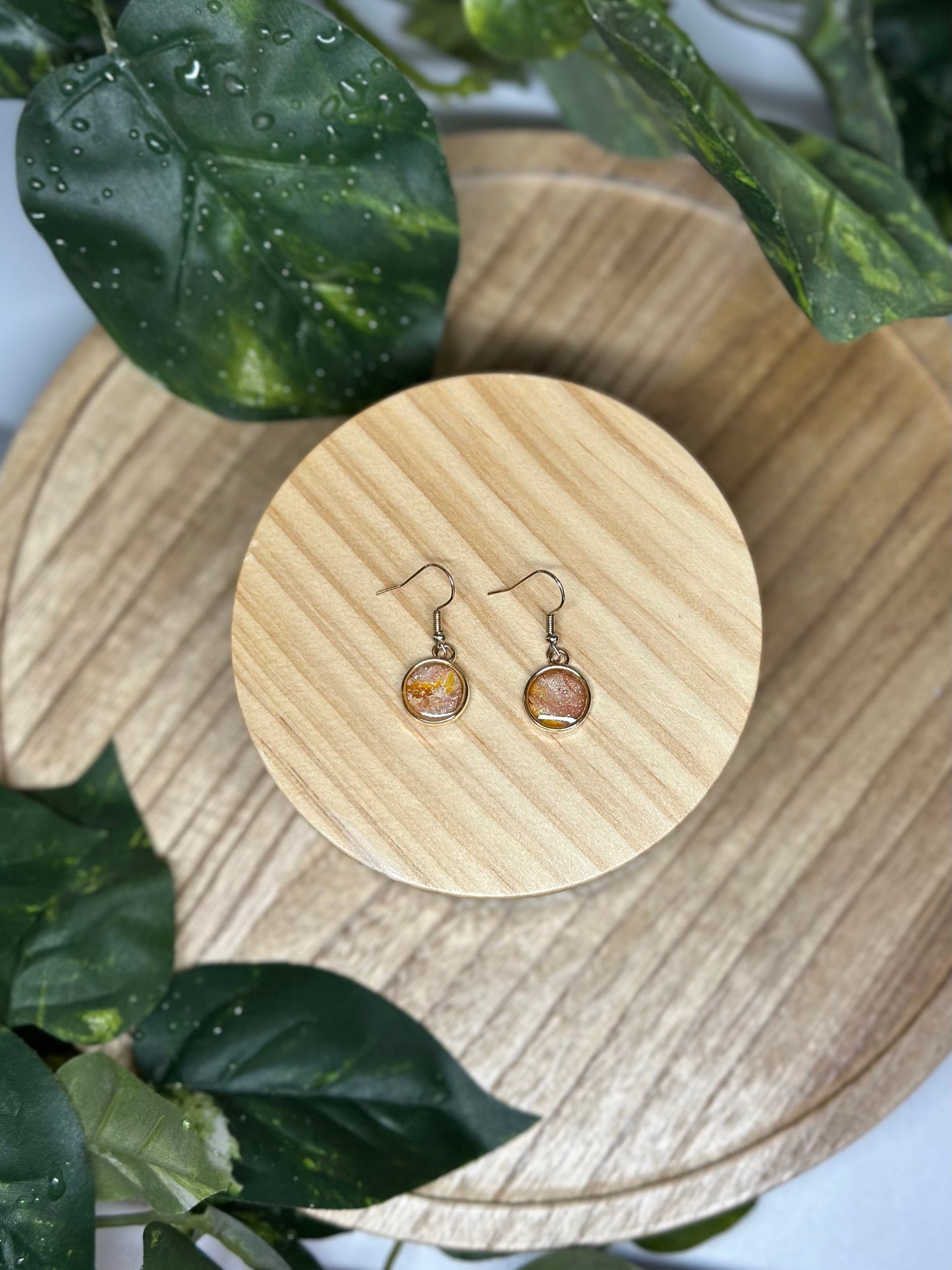 Circle Small Earrings - Yellow 2