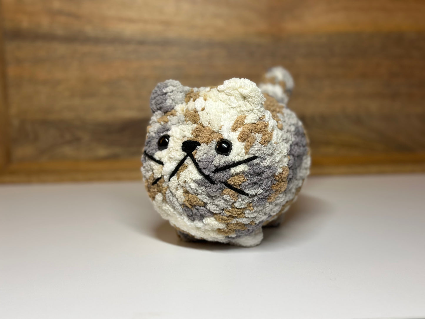 Crocheted Loaf Cat - Dilute Tortie