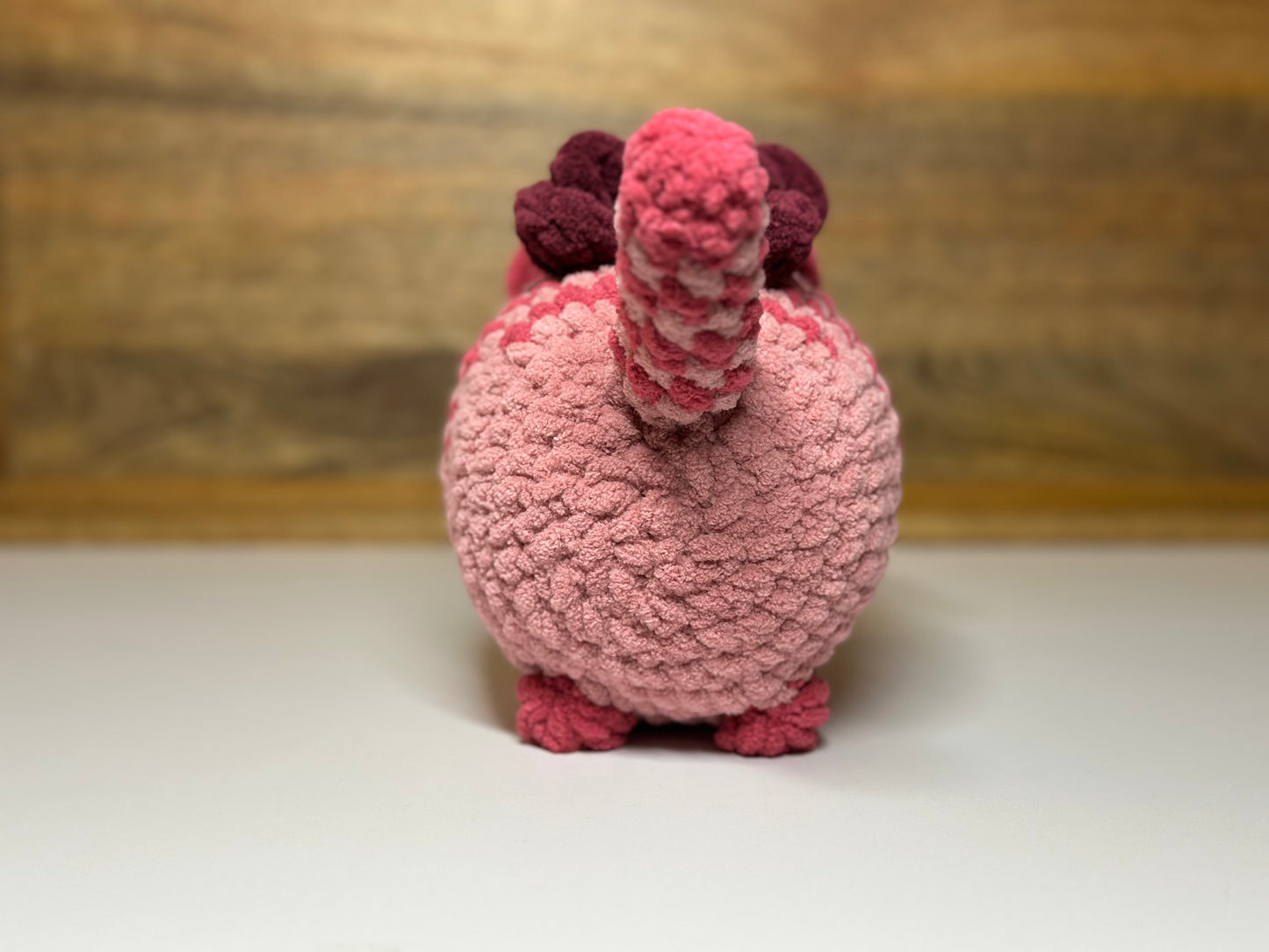 Crocheted Loaf Cat - Pink Butterfly
