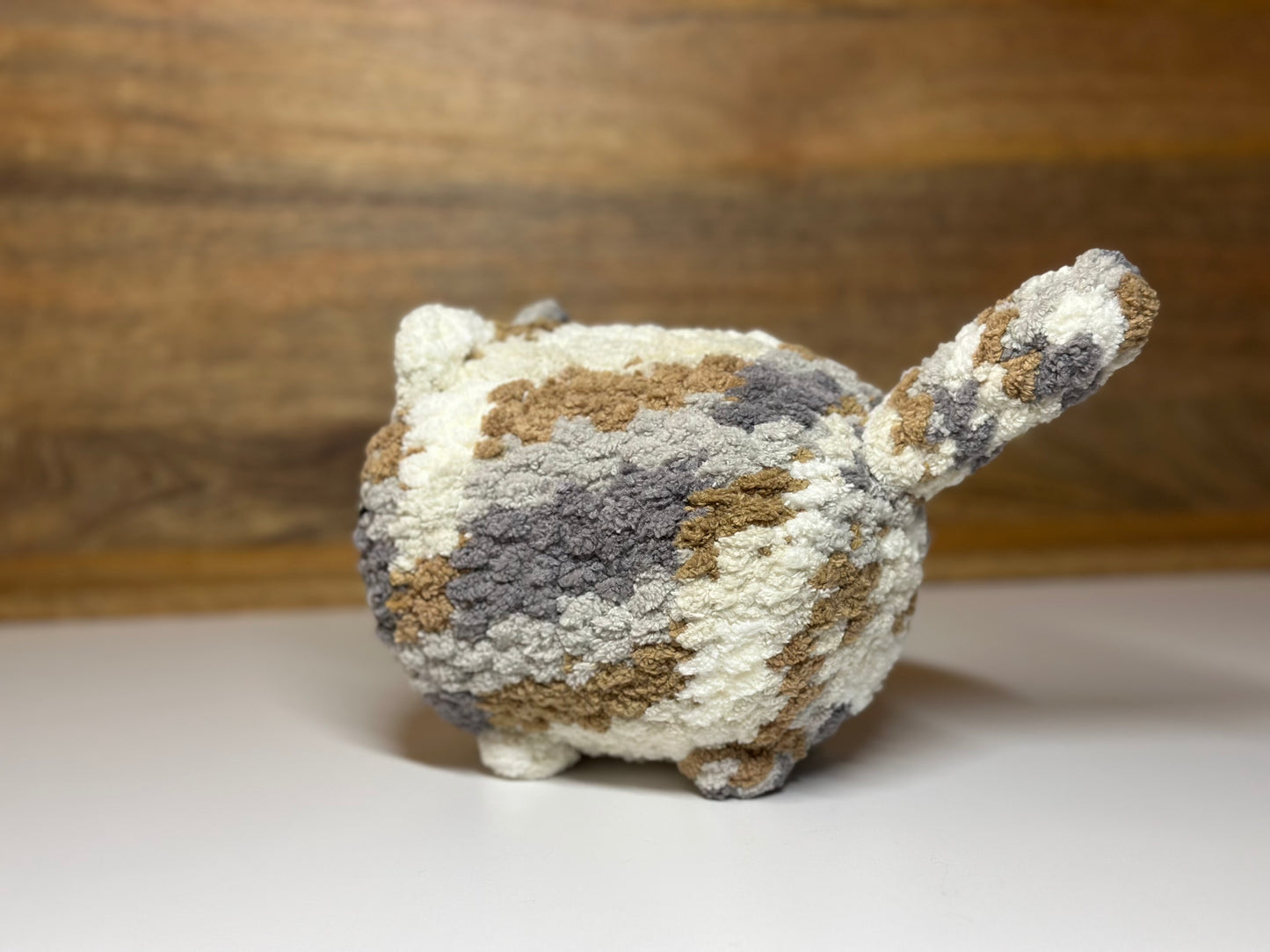 Crocheted Loaf Cat - Dilute Tortie