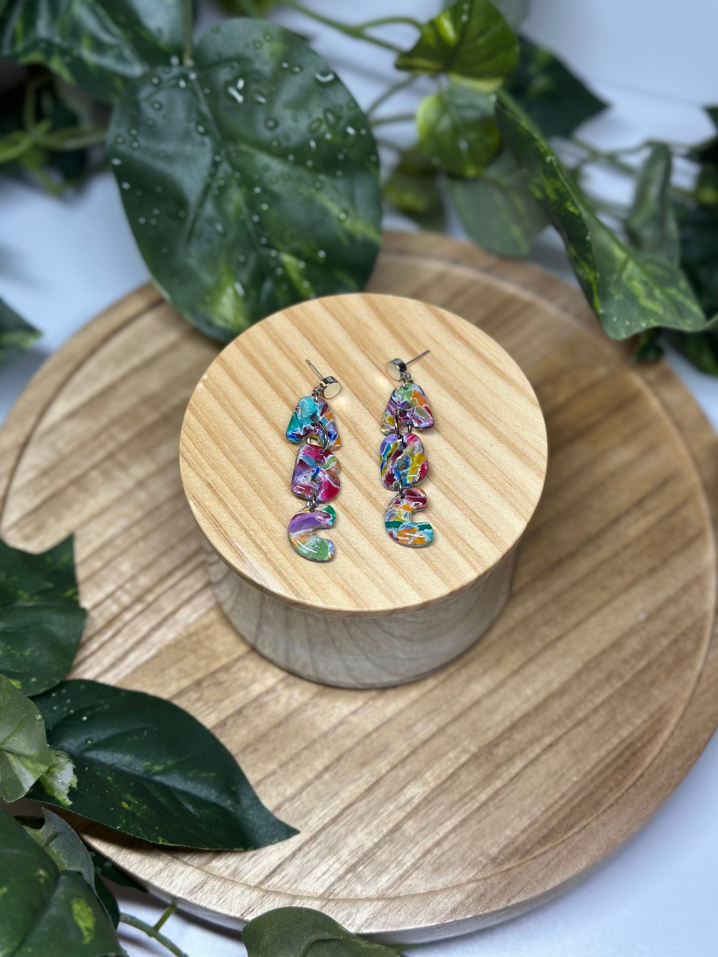 ABC Earrings - Rainbow 2