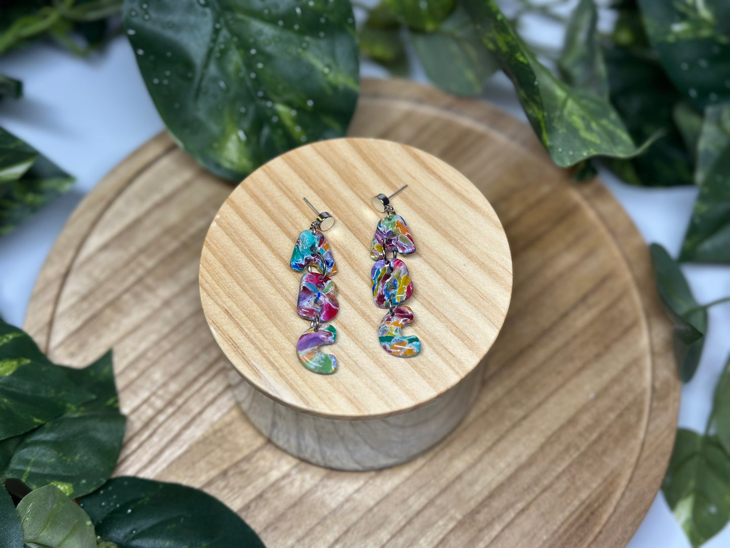 ABC Earrings - Rainbow 2