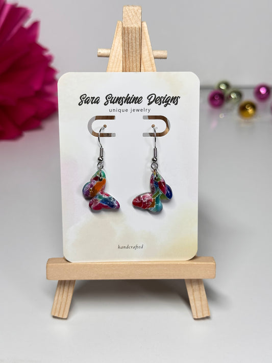 Butterfly Earrings - Rainbow 1