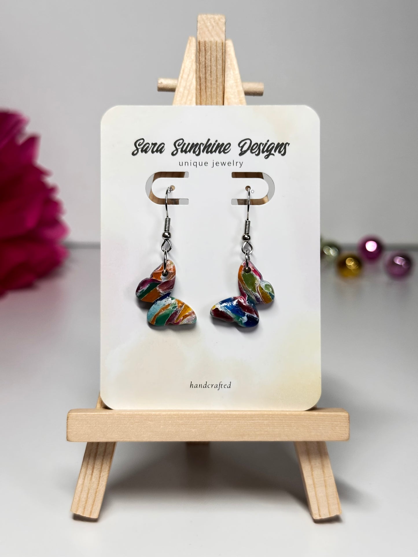 Butterfly Earrings - Rainbow 3