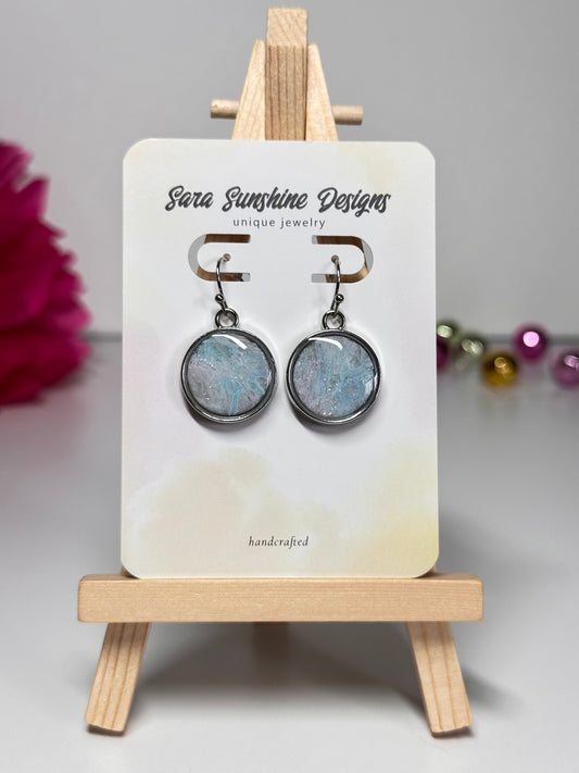 Circle Earrings - Cotton Candy