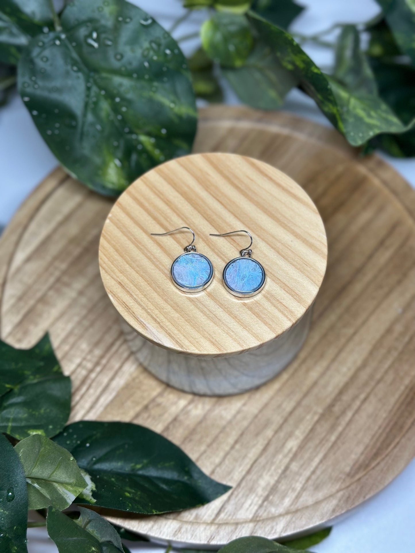 Circle Earrings - Cotton Candy