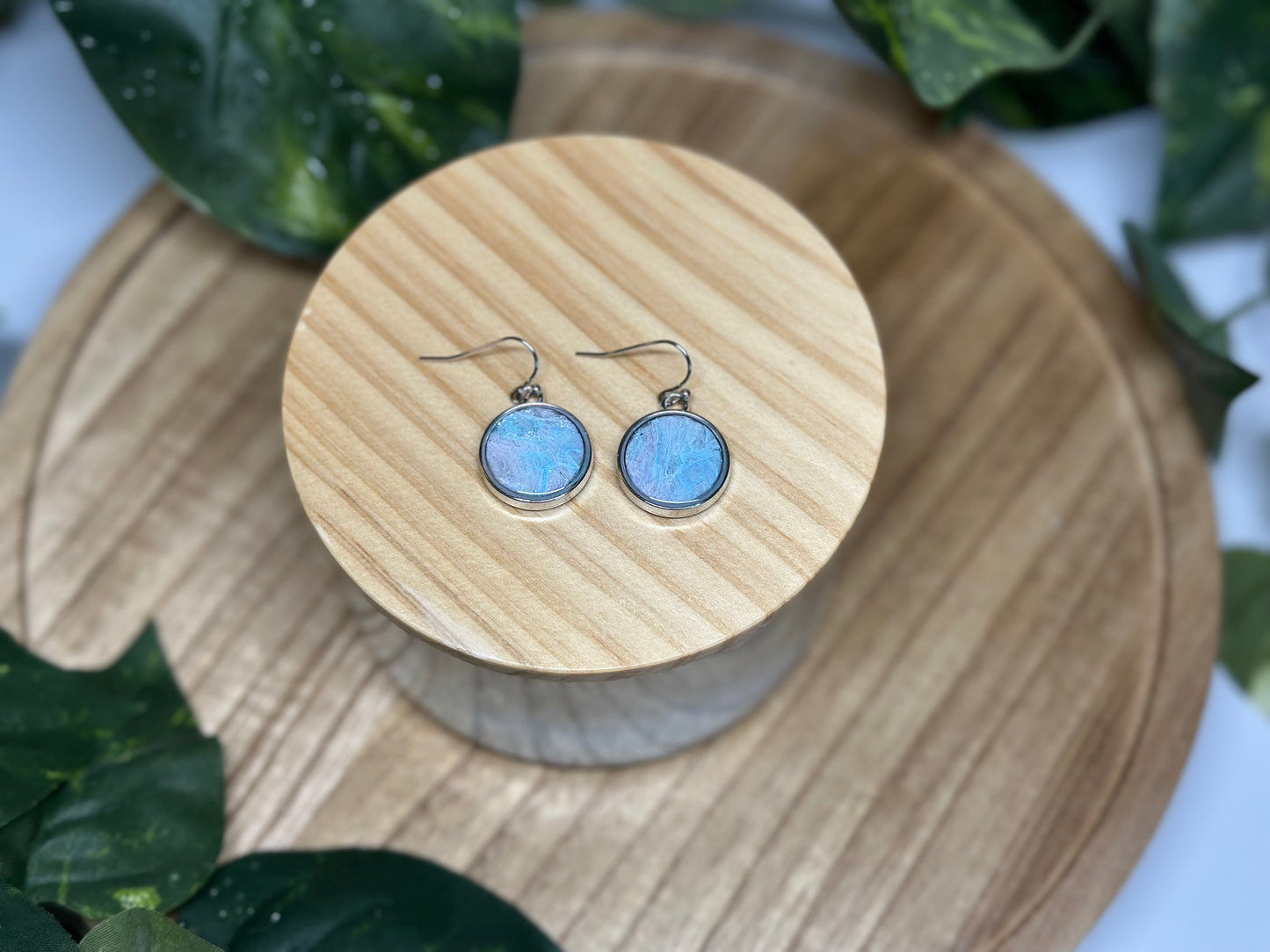 Circle Earrings - Cotton Candy