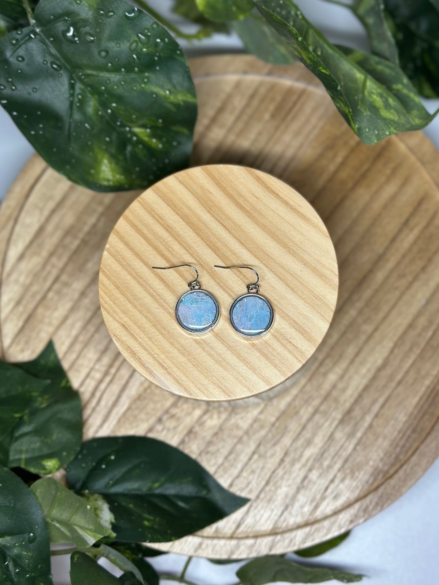 Circle Earrings - Cotton Candy