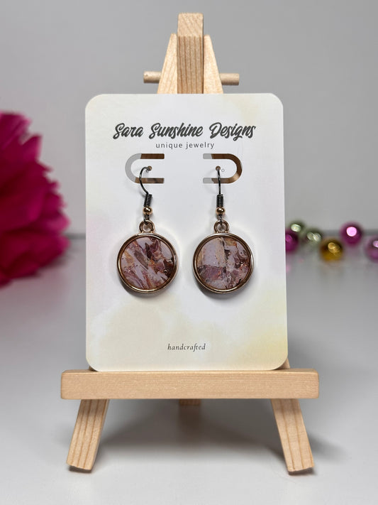 Circle Earrings - Purple 1