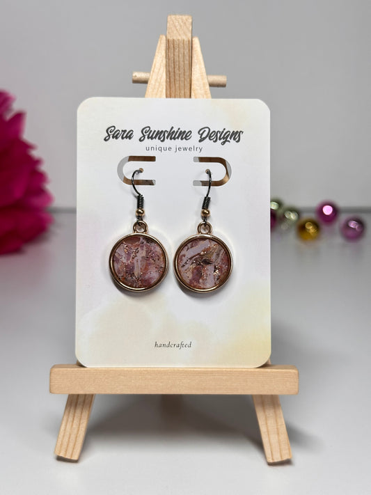 Circle Earrings - Purple 2