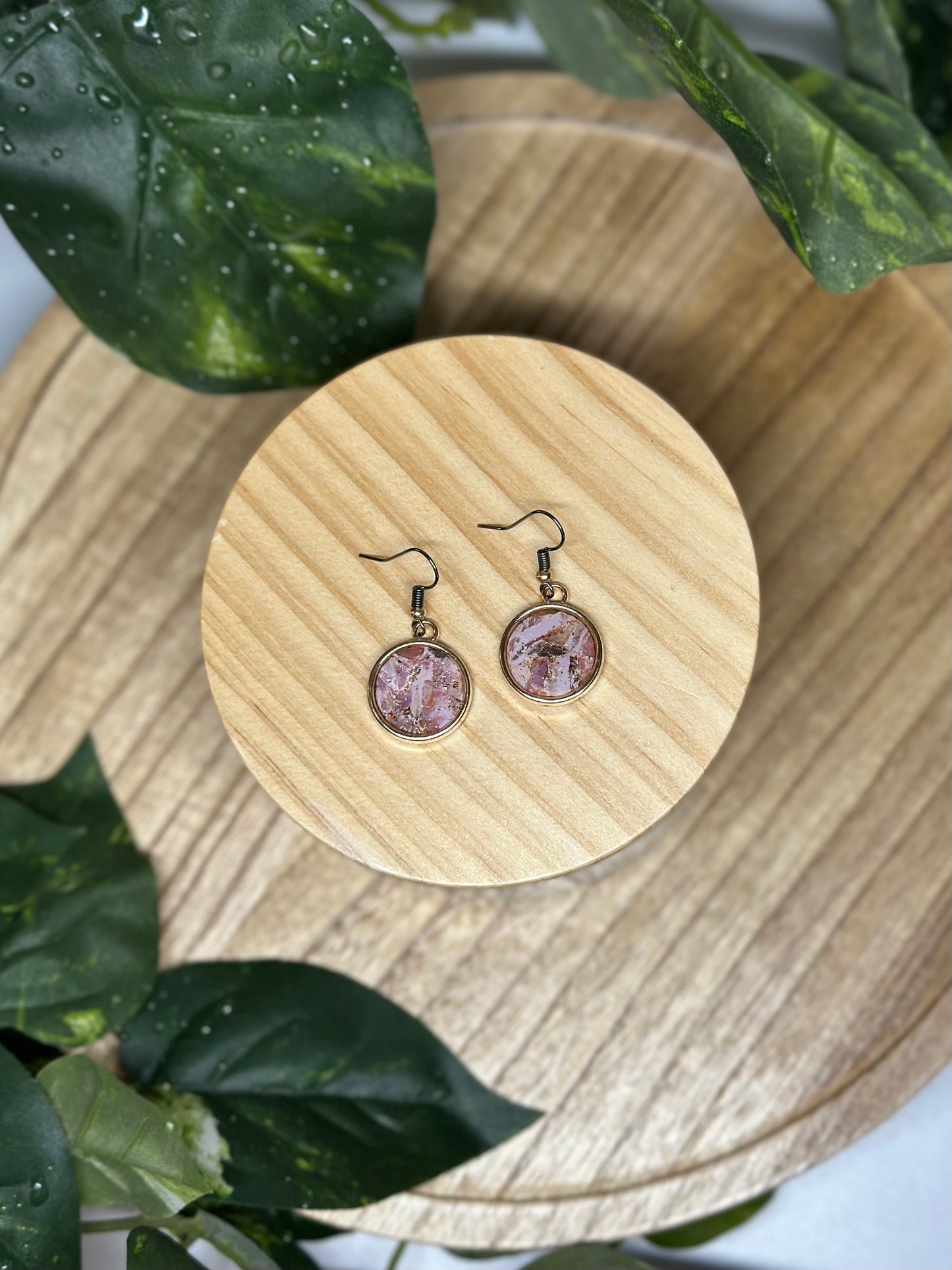 Circle Earrings - Purple 2