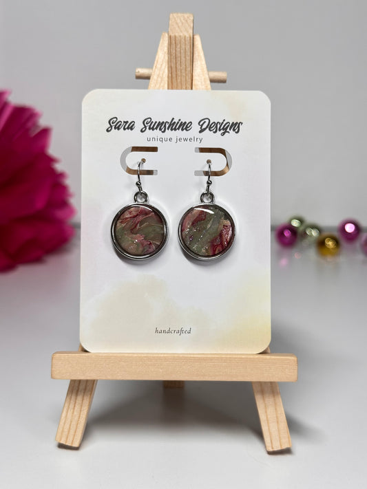 Circle Earrings - Rose 1