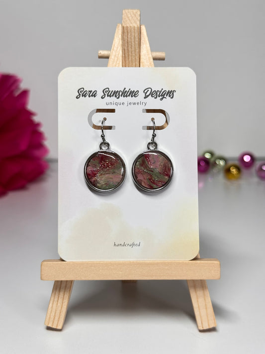 Circle Earrings - Rose 2