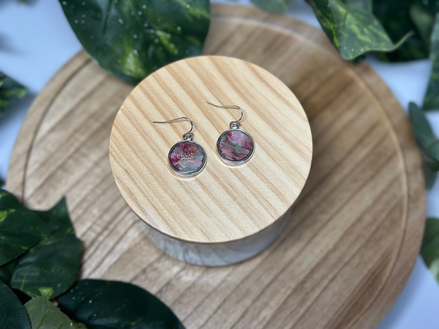 Circle Earrings - Rose 2