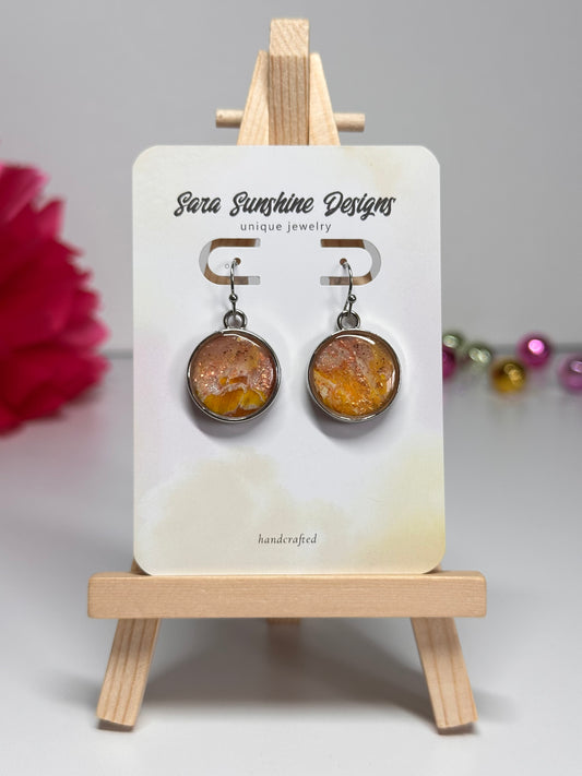 Circle Earrings - Yellow 1
