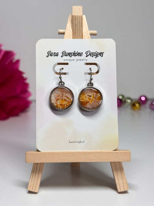 Circle Earrings - Yellow 2