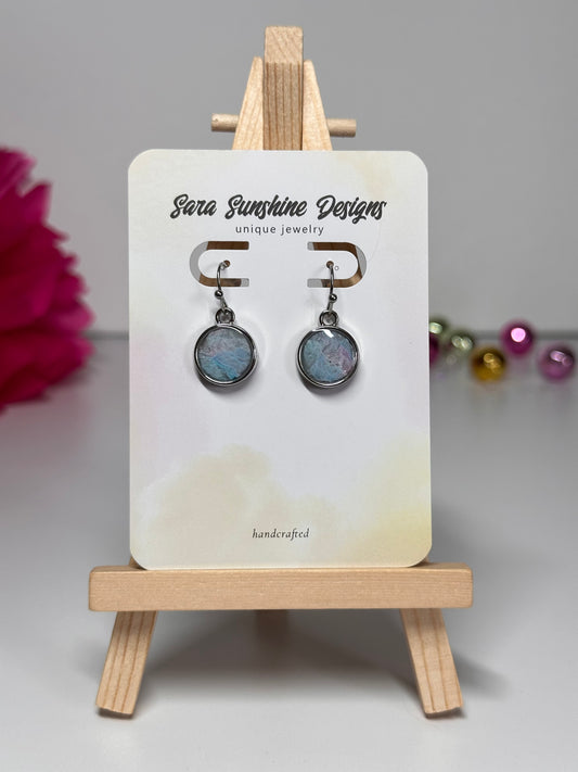 Circle Small Earrings - Cotton Candy