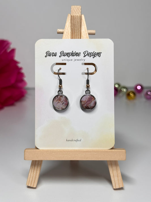 Circle Small Earrings - Purple