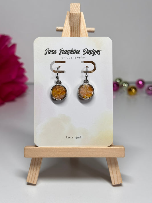 Circle Small Earrings - Yellow 1