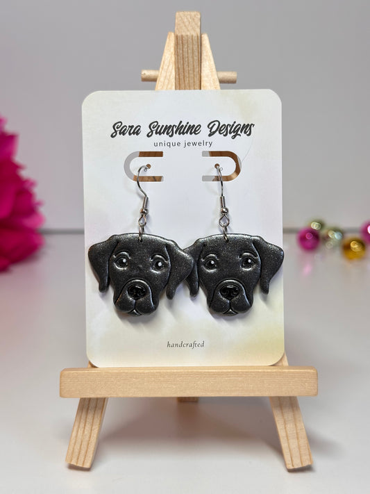 Dogs - Labrador Retriever Earrings- Silver