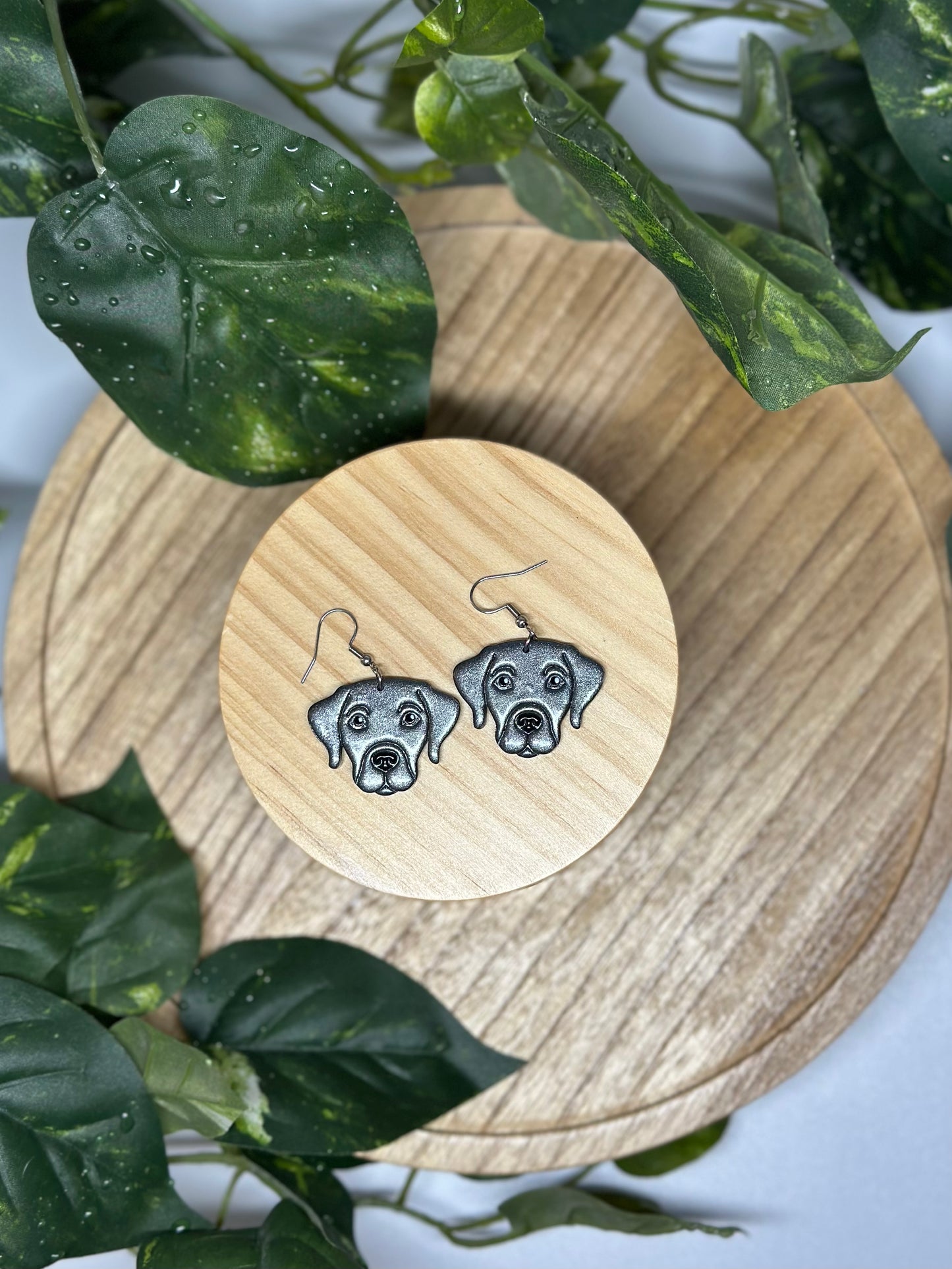 Dogs - Labrador Retriever Earrings- Silver