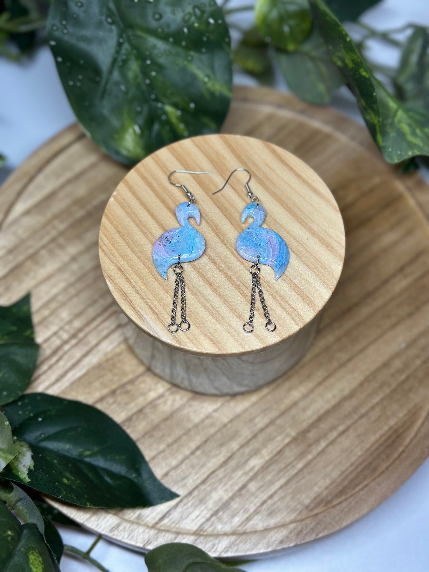 Flamingo Earrings - Cotton Candy