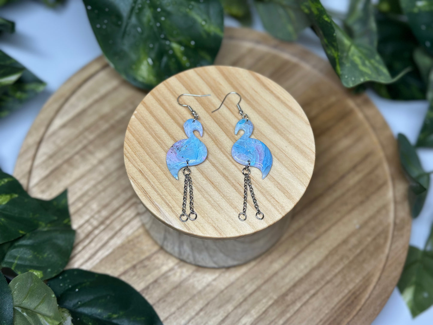 Flamingo Earrings - Cotton Candy